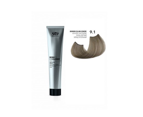 Изображение  Shot Born To Be Colored Hair Color Cream (9.1 Very light ash blonde), 100 ml, Volume (ml, g): 100, Color No.: 44935