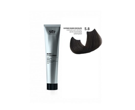 Изображение  Shot Born To Be Colored Hair Color Cream (5.8 Light chestnut chocolate), 100 ml, Volume (ml, g): 100, Color: 5.8