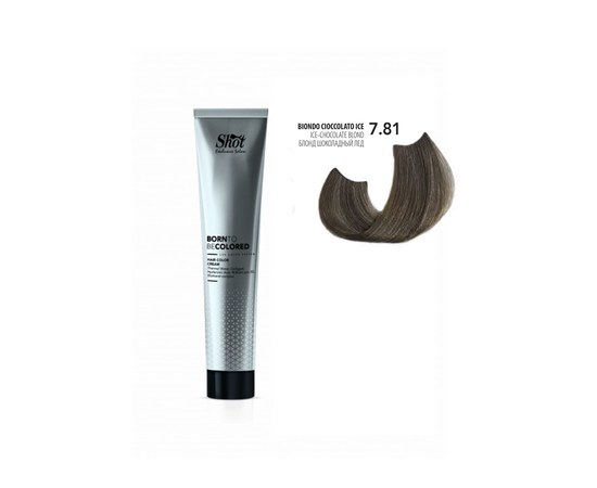 Изображение  Shot Born To Be Colored Hair Color Cream (7.81 Blonde chocolate ice), 100 ml, Volume (ml, g): 100, Color No.: 7.81