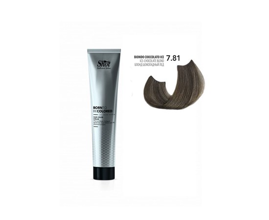 Изображение  Shot Born To Be Colored Hair Color Cream (7.81 Blonde chocolate ice), 100 ml, Volume (ml, g): 100, Color: 7.81