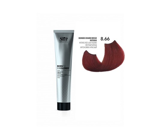 Изображение  Shot Born To Be Colored Hair Color Cream (8.66 Dark blond intense red), 100 ml, Volume (ml, g): 100, Color No.: 8.66