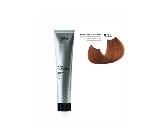 Изображение  Shot Born To Be Colored Hair Color Cream (9.44 Very light blonde intense copper), 100 ml, Volume (ml, g): 100, Color: 9.44