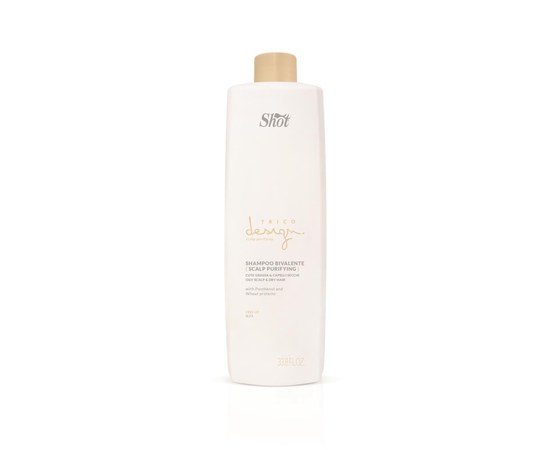 Зображення  Шампунь бівалентний подвійної дії для жирної шкіри голови та сухого волосся Shot Trico Design Skin Purifying Bivalente Shampoo, 1000 мл