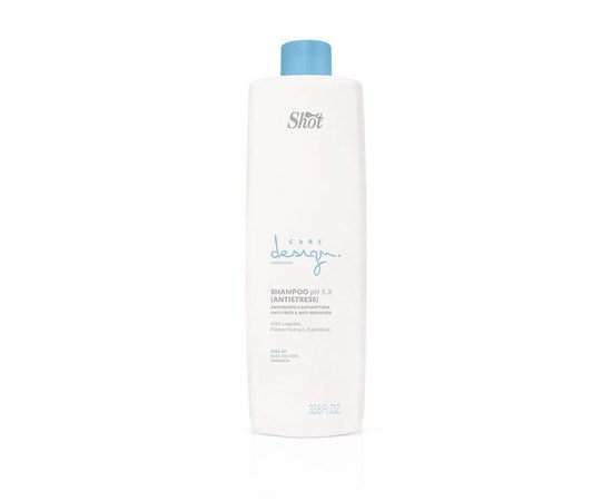 Изображение  Шампунь антистресс против ломкости волос Shot Care Design Antistress Shampoo, 1000 мл