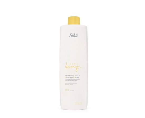 Зображення  Шампунь для надання об'єму волоссю Shot Care Design Volume+ Step 1 Total Volumizing Anti-Frizz Shampoo