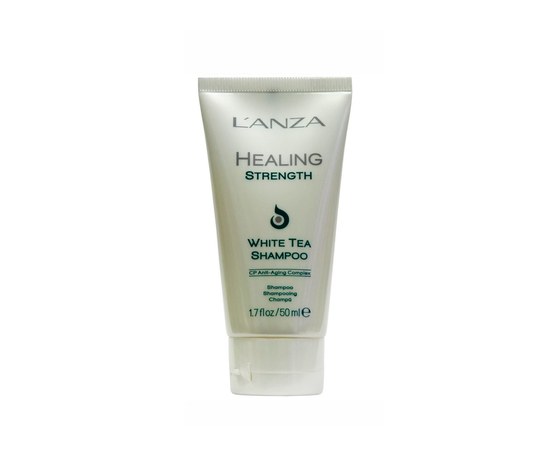 Изображение  Strengthening shampoo with white tea LʼANZA Healing Strength White Tea Shampoo, 50 ml