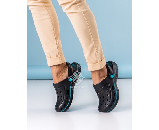Изображение  Обувь медицинская Coqui Jumper черный-бирюзовый р. 39, "БЕЛЫЙ ХАЛАТ" 396-474-864, Размер: 39, Цвет: черный-бирюзовый