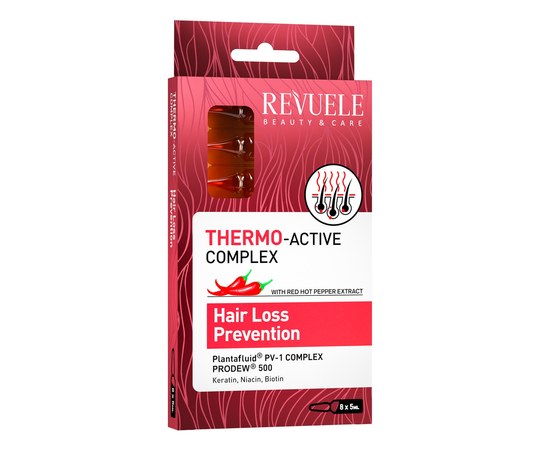 Зображення  Термоактивний комплекс для профілактики випадання волосся Revuele Thermo Active Complex Hair Loss Prevention, 8x5 мл (5060565103610)