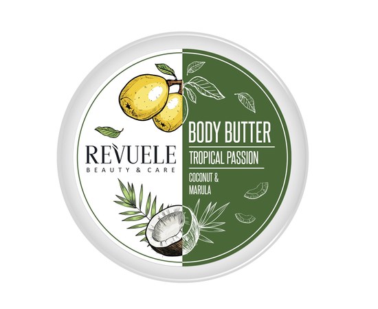 Изображение  Revuele Body Butter Tropical Passion Coconut & Marula, 200 ml (5060565102279)