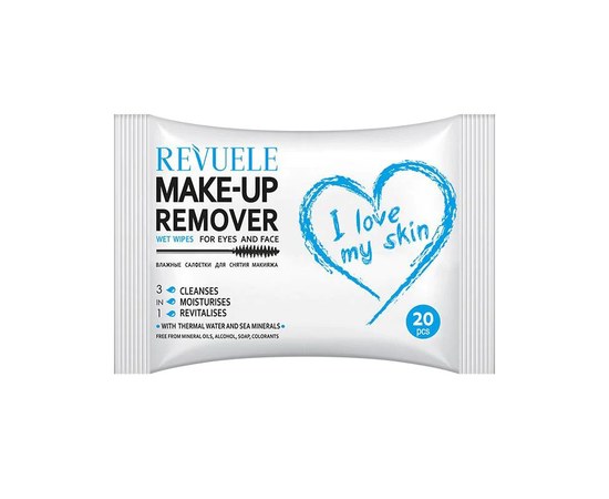 Изображение  WITHmake-up remover wipes with thermal water and sea minerals