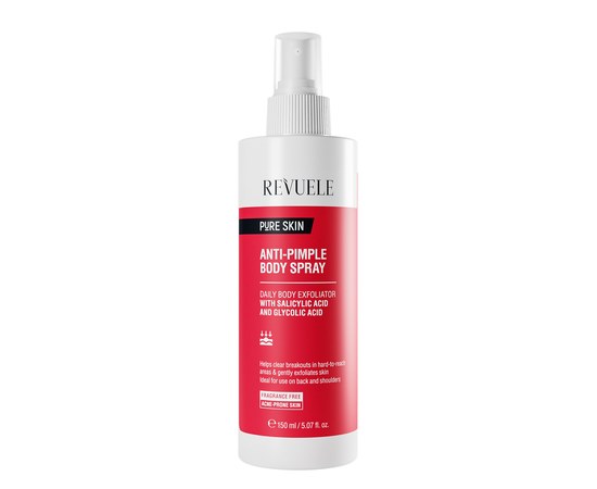 Изображение  Body spray against acne REVUELE ANTI-PIMPLE Body Spray, 150 ml
