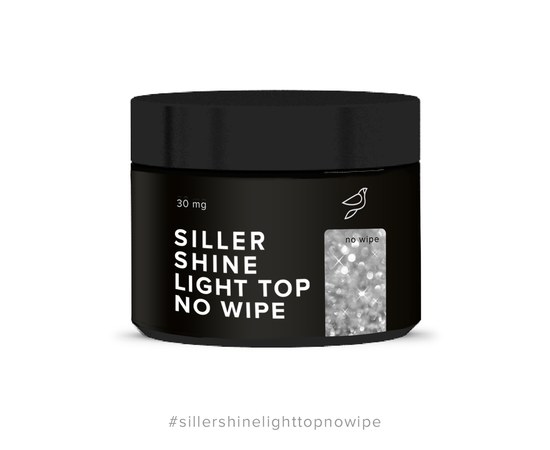 Изображение  Cветоотражающий топ без липкого слоя Siller Top Shine Light No Wipe, 30 мл, Объем (мл, г): 30
