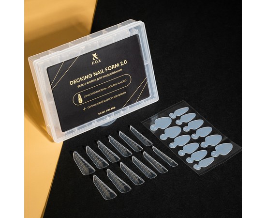 Изображение 2 F.O.X Decking Nail form 2.0 Верхние формы для моделирования Современный Миндаль (120 шт)