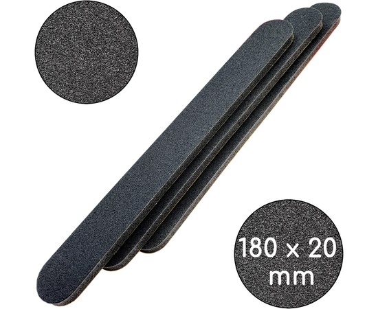 Зображення  Змінні бафи для пилки ThePilochki (00781), 320 грит, Прямі 180x20 мм, Чорні 20 шт