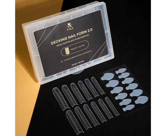 Зображення 2 F.O.X Decking Nail form 2.0 Верхні форми для моделювання Квадрат (120 шт)