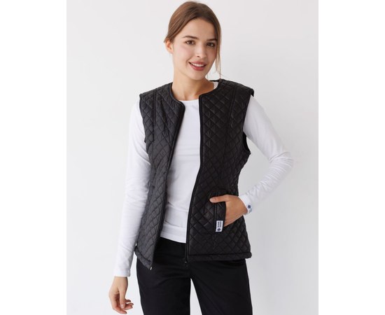 Изображение  Women's medical insulated vest Geneva black s. 56-58, "WHITE ROBE" 366-321-844, Size: 56-58, Color: black