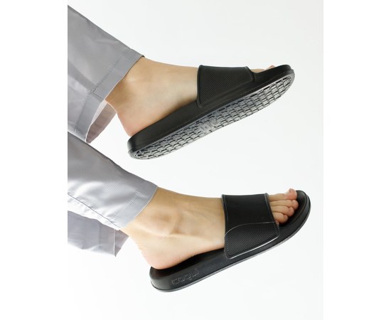 Изображение  Medical footwear slippers Coqui Tora black s. 36, "WHITE ROBE" 398-321-867, Size: 36, Color: black