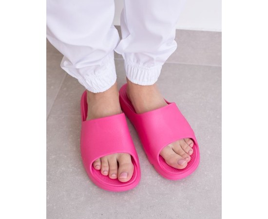 Изображение  Medical shoes Coqui Lou slippers pink neon s. 40, "WHITE ROBE" 448-337-867, Size: 40, Color: pink