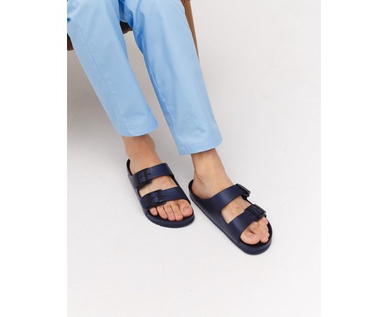 Изображение  Medical footwear slippers Coqui Kong dark blue s. 41, "WHITE ROBE" 399-406-867, Size: 41, Color: blue