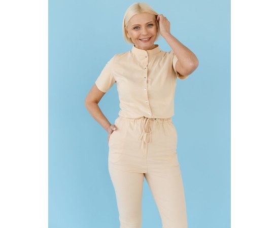 Изображение 4 Women's medical overalls Dallas beige s. 50, "WHITE ROBE" 127-367-715, Size: 50, Color: beige