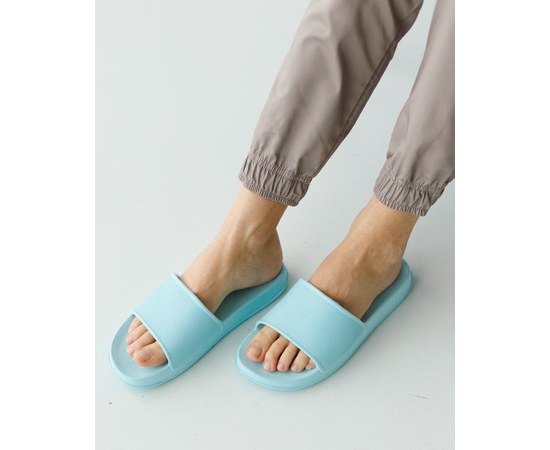 Изображение  Medical footwear slippers Coqui Tora blue 39, "WHITE ROBE" 398-333-867, Size: 39, Color: blue light