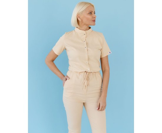 Изображение 5 Women's medical overalls Dallas beige s. 50, "WHITE ROBE" 127-367-715, Size: 50, Color: beige