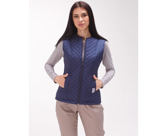 Изображение  Women's medical insulated vest Geneva dark blue s. 40-42, "WHITE ROBE" 366-406-844, Size: 40-42, Color: navy blue