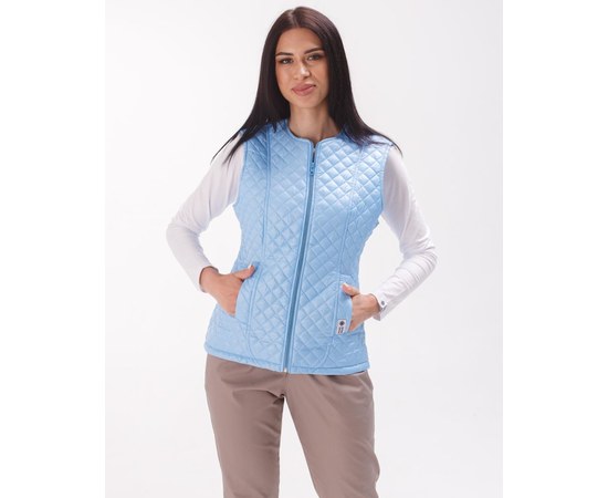 Изображение  Women's medical insulated vest Geneva blue s. 48-50, "WHITE ROBE" 366-333-844, Size: 48-50, Color: blue light