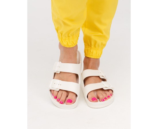 Изображение  Medical footwear slippers Coqui Kong pearl-white s. 39, "WHITE ROBE" 399-502-867, Size: 39, Color: white