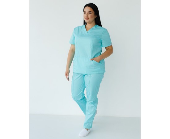 Изображение  Women's medical suit Topaz mint +SIZE s. 58, "WHITE ROBE" 362-332-705, Size: 58, Color: mint