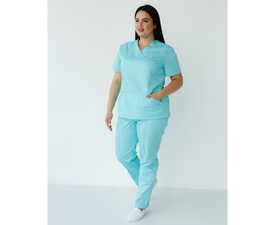 Изображение  Women's medical suit Topaz mint +SIZE s. 56, "WHITE ROBE" 362-332-705, Size: 56, Color: mint