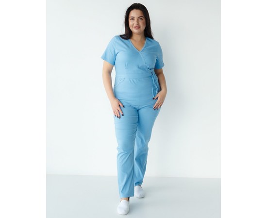 Изображение  Women's medical suit Rio blue +SIZE s. 58, "WHITE ROBE" 346-333-704, Size: 58, Color: blue light