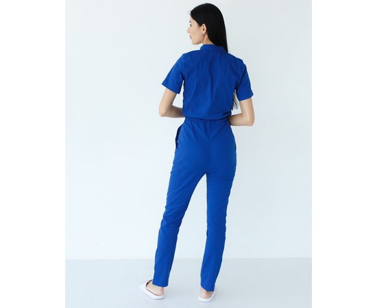 Изображение 2 Women's medical overalls Dallas electrician with blue stitching s. 50, "WHITE ROBE" 127-334-715, Size: 50, Color: electrician