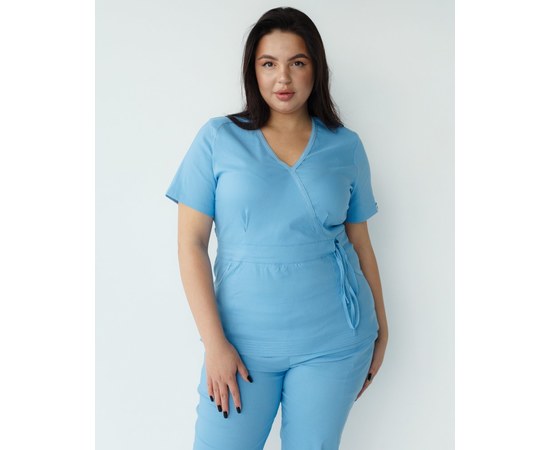 Изображение 3 Women's medical suit Rio blue +SIZE s. 58, "WHITE ROBE" 346-333-704, Size: 58, Color: blue light