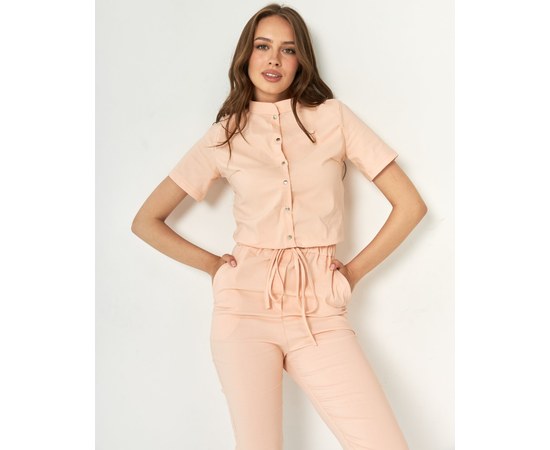 Изображение 3 Women's medical overalls Dallas peach s. 50, "WHITE ROBE" 127-338-715, Size: 50, Color: peach