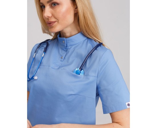 Изображение 3 Women's medical suit Denver blue s. 42, "WHITE ROBE" 429-333-679, Size: 42, Color: blue light