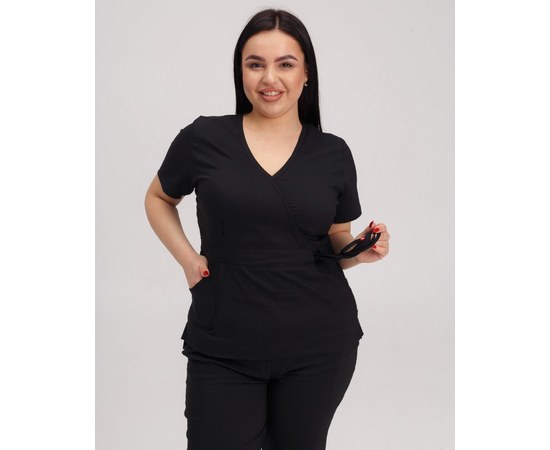 Изображение 3 Women's medical suit Rio black +SIZE s. 56, "WHITE ROBE" 346-321-704, Size: 56, Color: black
