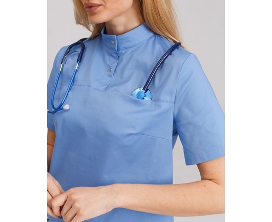 Изображение 4 Women's medical suit Denver blue s. 42, "WHITE ROBE" 429-333-679, Size: 42, Color: blue light