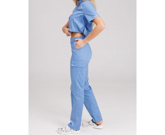 Изображение 8 Women's medical suit Denver blue s. 44, "WHITE ROBE" 429-333-679, Size: 44, Color: blue light