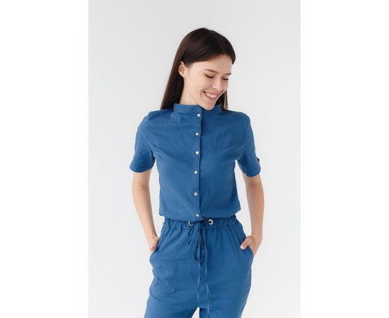 Изображение 8 Women's medical overalls Dallas blue s. 48, "WHITE ROBE" 127-322-715, Size: 48, Color: blue