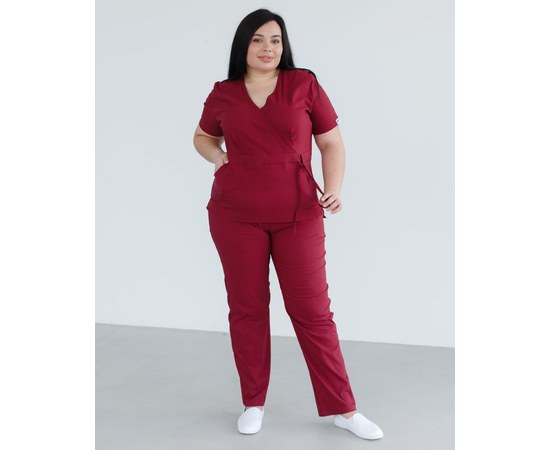 Изображение 9 Women's medical suit Rio Marsala +SIZE s. 60, "WHITE ROBE" 346-326-704, Size: 60, Color: marsala