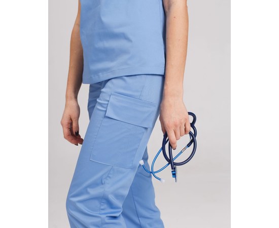 Изображение 9 Women's medical suit Denver blue s. 40, "WHITE ROBE" 429-333-679, Size: 40, Color: blue light