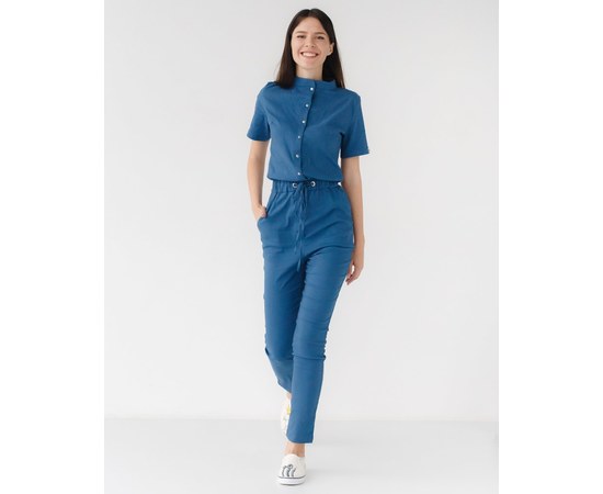 Изображение 9 Women's medical overalls Dallas blue s. 50, "WHITE ROBE" 127-322-715, Size: 50, Color: blue