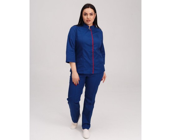 Зображення 9 Жіночий костюм жіночий Сакура сапфір-червоний +SIZE р. 56, "БІЛИЙ ХАЛАТ" 317-360-679, Розмір: 56, Колір: сапфір-червоний