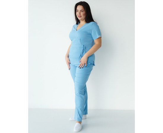 Изображение 10 Women's medical suit Rio blue +SIZE s. 60, "WHITE ROBE" 346-333-704, Size: 60, Color: blue light