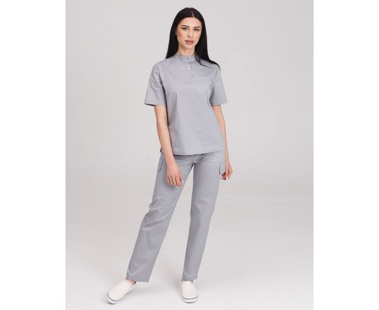 Изображение  Women's medical suit Denver gray s. 40, "WHITE ROBE" 429-328-679, Size: 40, Color: grey