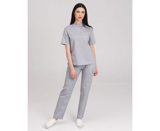 Изображение  Women's medical suit Denver gray s. 44, "WHITE ROBE" 429-328-679, Size: 44, Color: grey