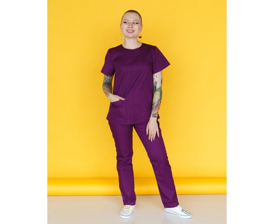 Изображение  Медицинский костюм женский Жасмин фиолетовый р. 40, "БЕЛЫЙ ХАЛАТ" 132-335-709, Размер: 40, Цвет: фиолетовый
