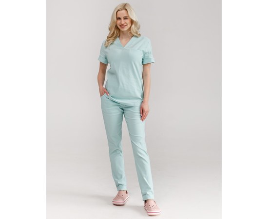 Изображение  Women's medical suit Marseille mint river. 38, "WHITE ROBE" 383-332-708, Size: 38, Color: mint