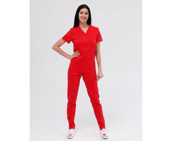 Изображение 2 Women's medical suit Marseille red river. 38, "WHITE ROBE" 383-434-708, Size: 38, Color: red
